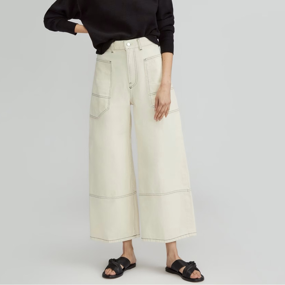 Everlane Way-High Gardener Jean in Ecru - Size 28